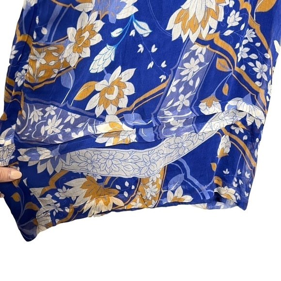 Anthropologie The Somerset Jumpsuit Chiffon Edition Blue Size S Tall NEW - Picture 10 of 16